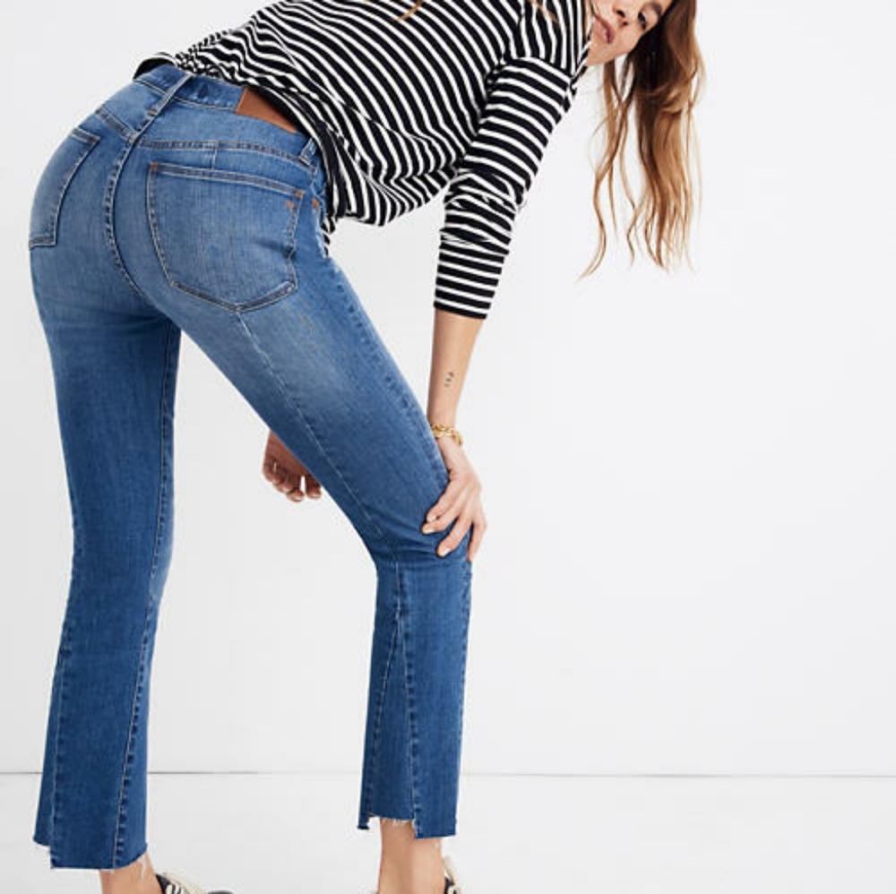 Madewell cali demi boot cut, Kemper wash backcut